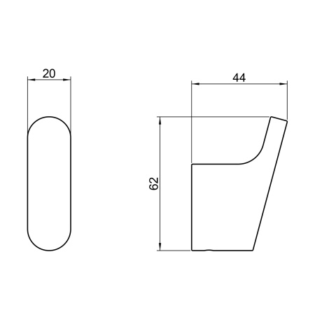 Крючок Timo Luiro 18411/03 черный матовый